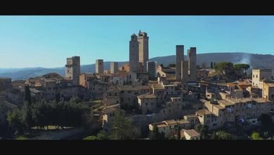 San Gimignano, il borgo toscano ripreso dall'alto 