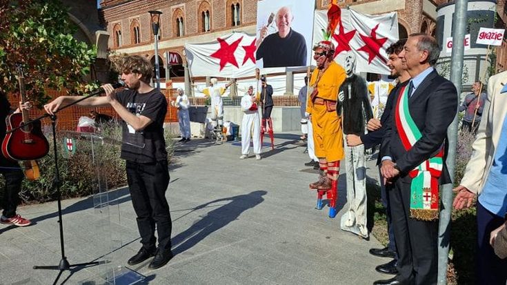 Festa per l’intitolazione di largo Dario Fo, Sala: “Luogo scelto per portare i ragazzi a conoscerlo”