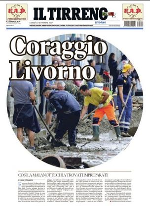 ''Coraggio Livorno'': sul Tirreno uno speciale di 30 pagine sull'alluvione