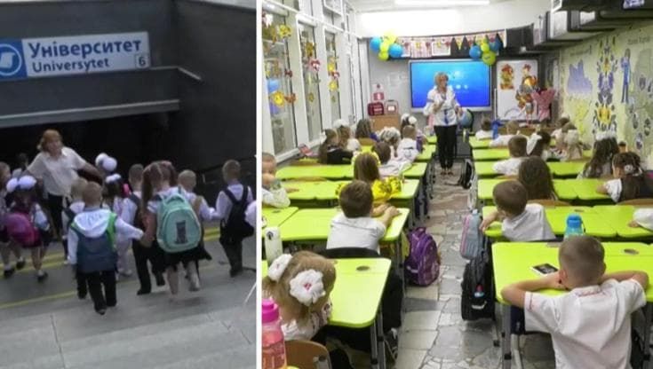 Ucraina, a Kharkiv riapre la "Metro School": i bimbi delle elementari studiano nei tunnel della metropolitana