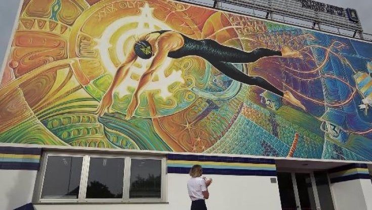 Nuoto, al Canottieri Aniene un murale per Federica Pellegrini 