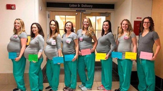 Usa, "miracolo" al reparto di maternità: nove infermiere incinte nello stesso momento
