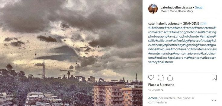 Maltempo a Roma, grandine e temporali sulla città