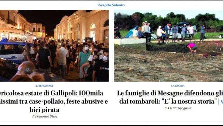 Grande Salento: da oggi su Repubblica una finestra quotidiana su Lecce, Brindisi e Taranto