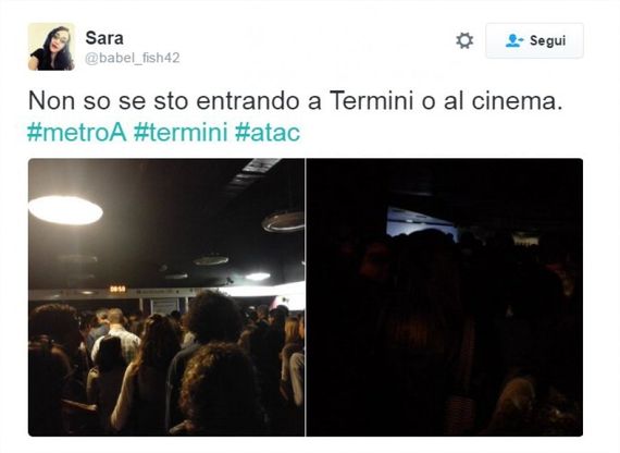 Roma, guasto tecnico in metrò: le foto dei passaggeri su Twitter 