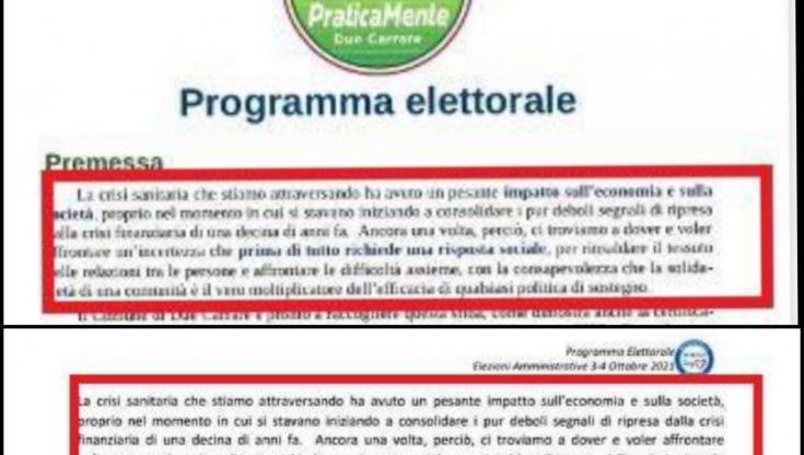 Bufera su candidato sindaco nel Brindisino: il programma elettorale è (quasi) identico a quello presentato nel Padovano