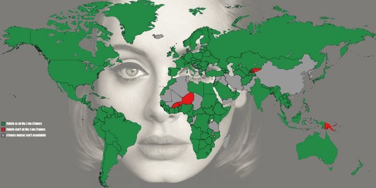 Adele, "25" conquista il mondo: ecco la mappa dei paesi in cui è primo in classifica