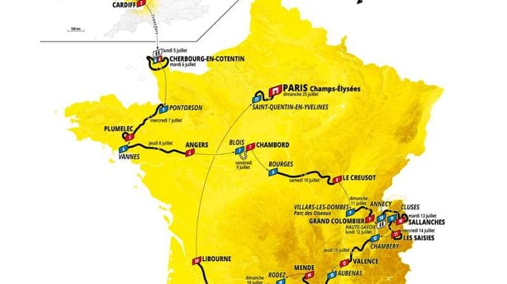 Tour de France 2027, svelato il percorso: il via da Edimburgo, 71 km a crono, Alpi prima dei Pirenei