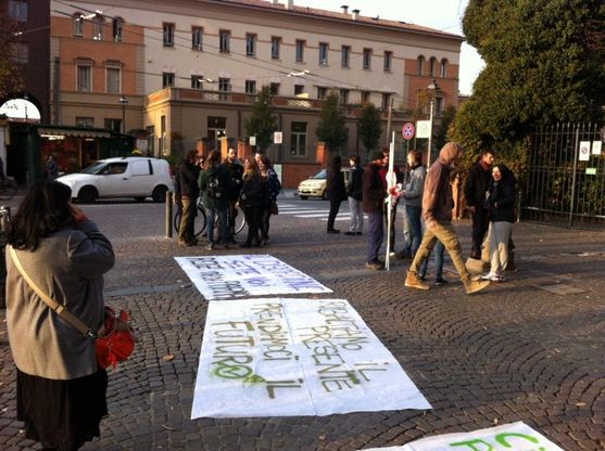 Corteo di protesta contro Renzi a Parma