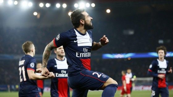 PSG-Bayer Leverkusen 2-1, Marquinhos e Lavezzi firmano la formalit&agrave;