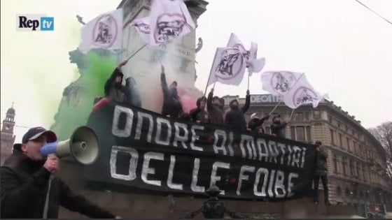 Foibe, il giorno del ricordo a Milano: in piazza i fumogeni di Lealtà e azione