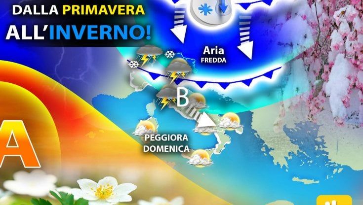 Previsioni meteo: nel weekend  delle Palme dalla primavera all’Inverno in meno di 24 ore