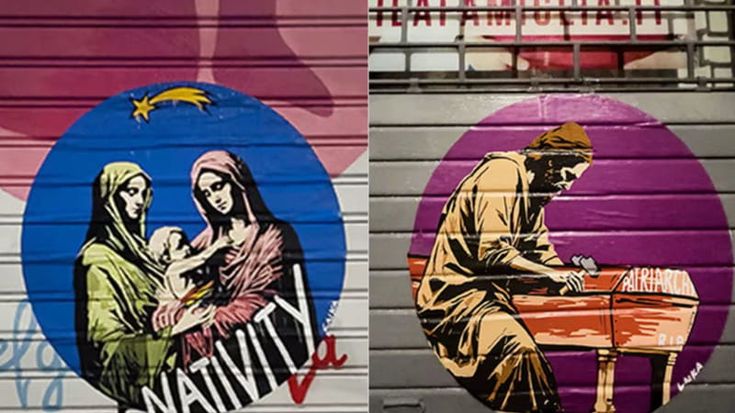 Gesù con due Madonne e San Giuseppe fa la bara al patriarcato, Laika provoca ProVita: “Opere che dedico a Michela Murgia”