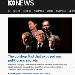 Australia, decine di segreti di Stato ritrovati in un mobile venduto all'asta