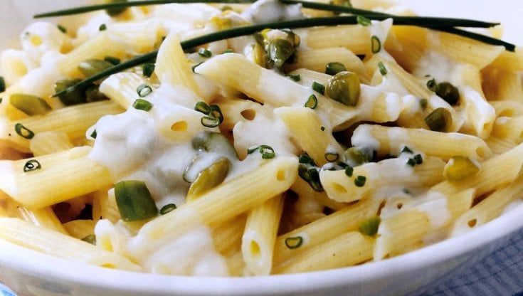 Penne con Gorgonzola dolce e pistacchi