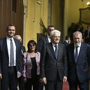 Napoli, Mattarella in visita all'Istituto per gli studi storici: "Emozione per Croce"