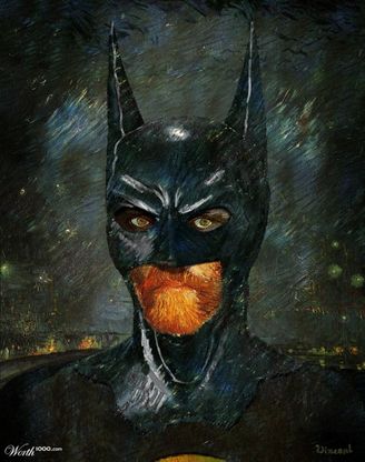 Quel Van Gogh &egrave; Batman, magia del fotoritocco
