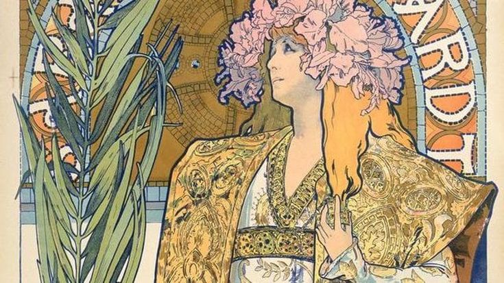 Le donne di Mucha, sinuose e floreali come pietre preziose