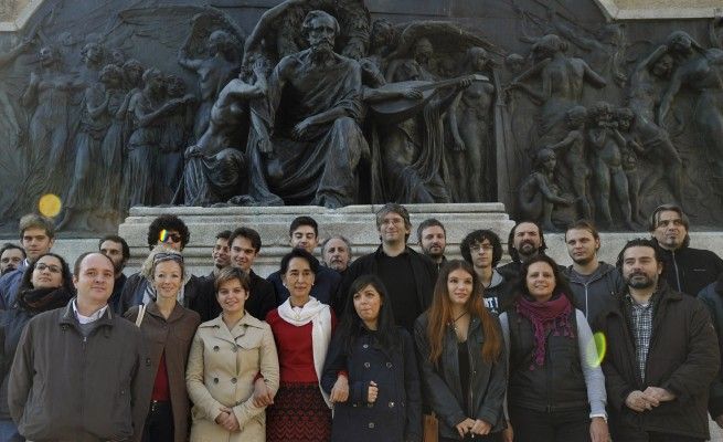 San Suu Kyi, turista per un giorno <br />tra Correggio e omaggi verdiani