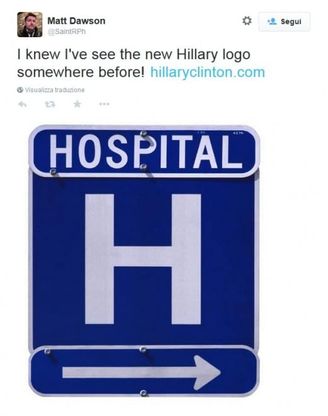 Twitter, l'ironia sul logo della campagna di Hillary Clinton 