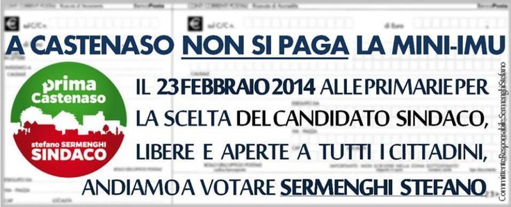 Pd, spot candidato sindaco a Castenaso:<br />votatemi, qui non si paga la mini-Imu
