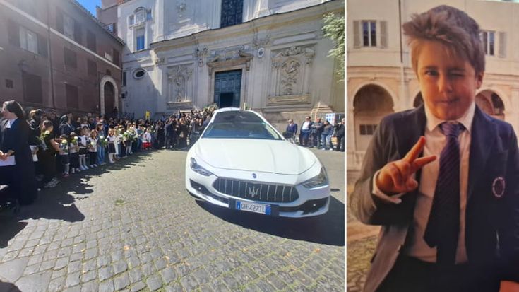 Roma, l’addio a Gabriele: folla e rose bianche per il bambino di 7 anni morto in piscina