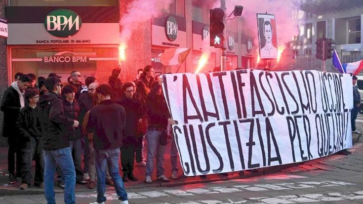Giovani meloniani e neofascisti per la prima volta in piazza insieme per ricordare Quentin Deranque