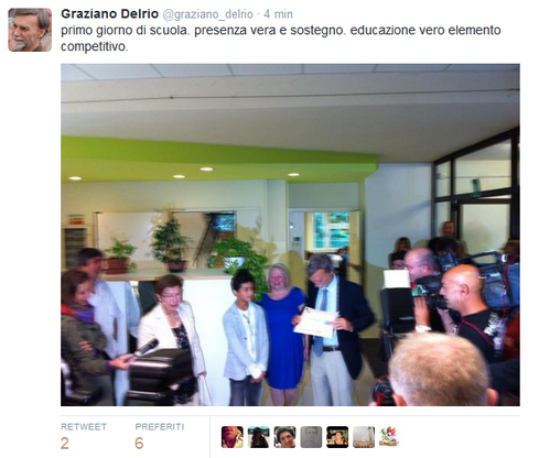 Primo giorno di scuola anche per il governo: Delrio a Reggio