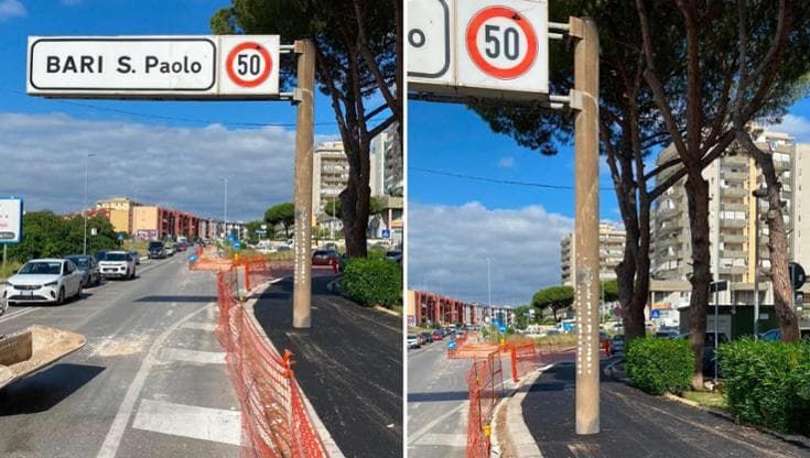 Un palo in mezzo alla pista ciclabile. Il cantiere da un milione al San Paolo ha un problema