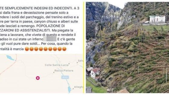 "Lazzaroni e indegni, non fate niente per i danni del maltempo": turista bresciana insulta i veneti su Facebook, querelata