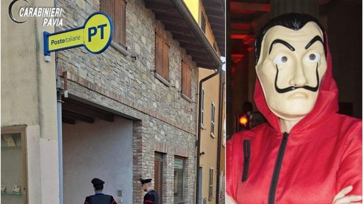 Rapina le Poste con la maschera di Dalì della Casa di Carta, ma perde il portafoglio: arrestato