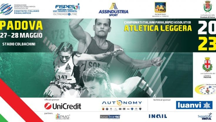 Atletica leggera, il 27 e 28 maggio a Padova i Campionati Italiani Paralimpici Assoluti 