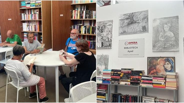 La prima biblioteca pubblica per i senza tetto aperta alla mensa dei poveri “Cardinal Ferrari”