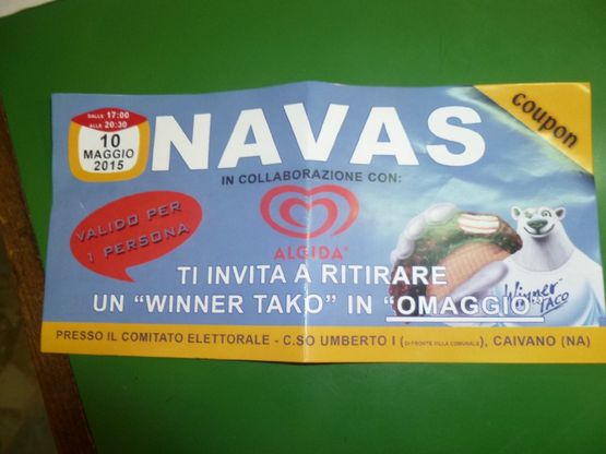Un gelato in cambio del voto