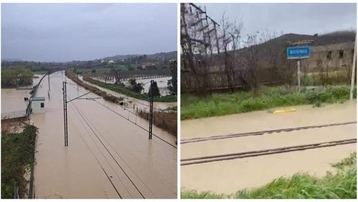 Maltempo, treni in tilt: stop sulla Caserta-Foggia. Forti ritardi su regionali e Alta velocità