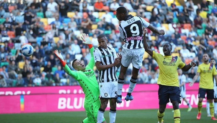 Udinese-Bologna 1-1: i friulani restano in dieci ma pareggiano con Beto
