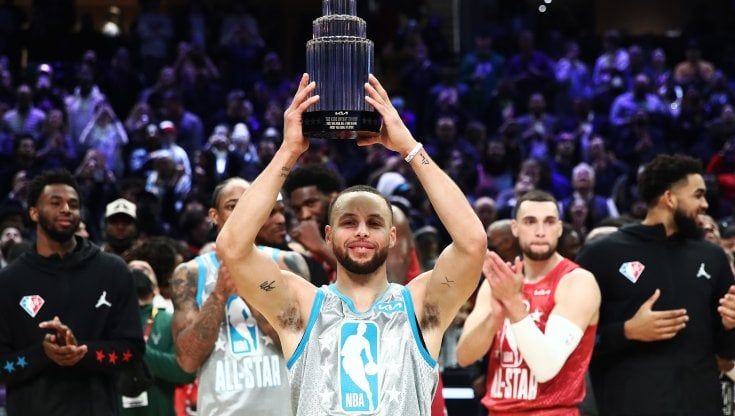 All Star Game Nba al Team LeBron, Curry Mvp da 50 punti e record di triple