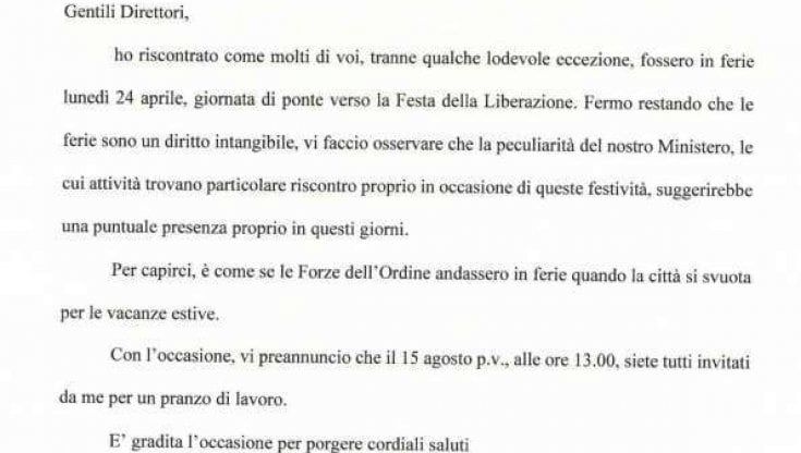 Sangiuliano bacchetta i direttori generali del ministero: "Troppi in ferie per il ponte del 25 aprile"