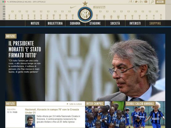 "Abbiamo firmato con Thohir": l'annuncio di Moratti sul sito dell'Inter