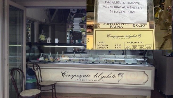 Sanremo, blitz della Finanza nella gelateria in cui il cono costa di più se si paga con bancomat. Il proprietario è un commercialista