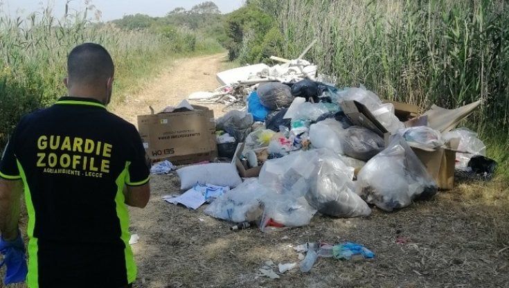 Salento, abbandona una montagna di rifiuti nel parco di Porto Selvaggio: identificato e multato grazie a tessera vip della crociera