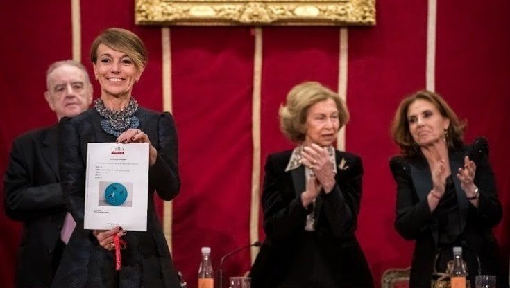 Patrizia Sandretto Re Rebaudengo  riceve a Madrid  il Premio Internacional de Mecenazgo