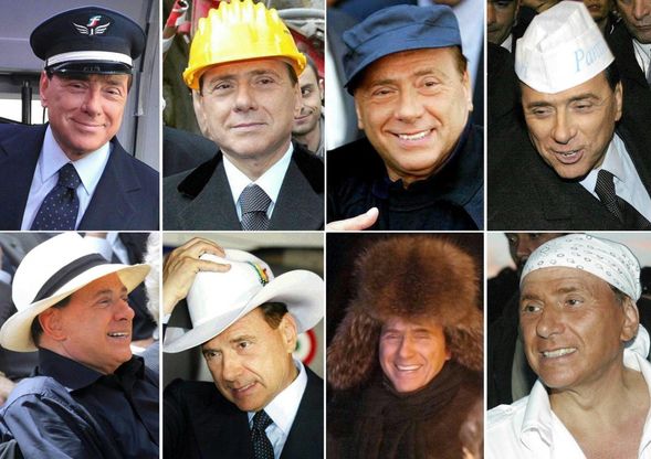 I cappelli di Silvio Berlusconi: la fotostoria