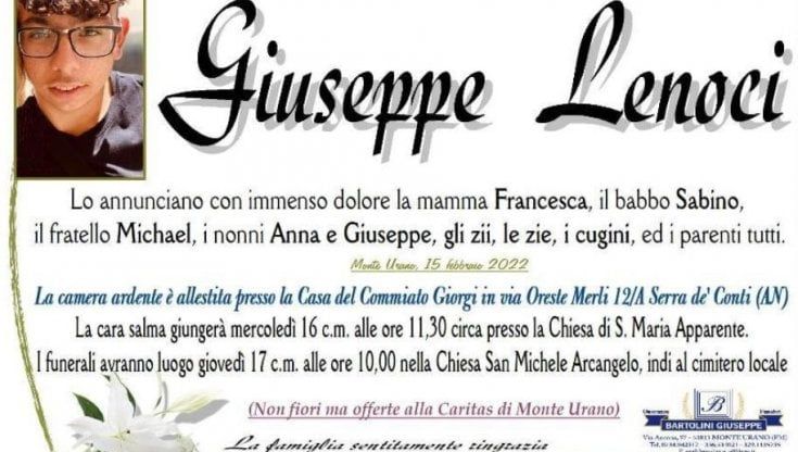 Marche, Giuseppe Lenoci morto a 16 anni. La rabbia della famiglia: “Non doveva viaggiare sul furgone, lo stage non lo prevede”