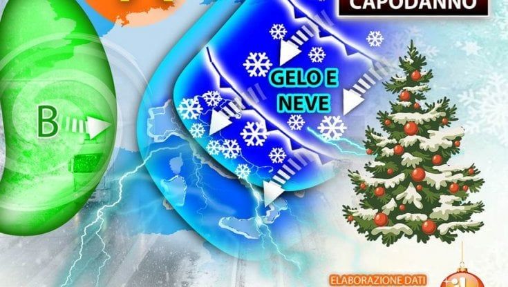 A Natale venti gelidi dalla Russia su gran parte dell'Italia. E fino a Capodanno farà ancora freddo