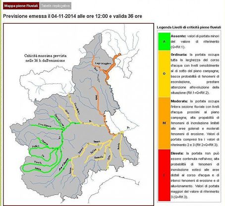 Piene dei fiumi, piogge, frane: le mappe con situazione e previsioni