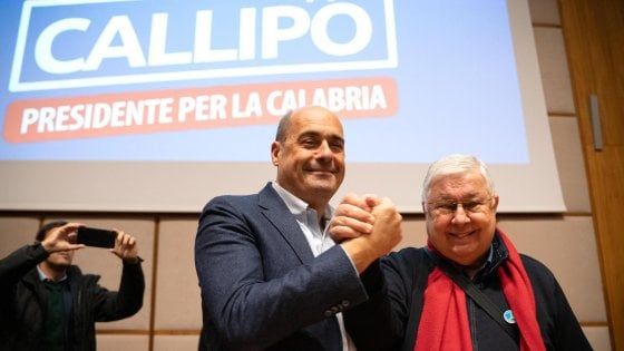 Zingaretti con Callipo a Reggio: "Non regalate la Calabria alla destra che odia il sud"