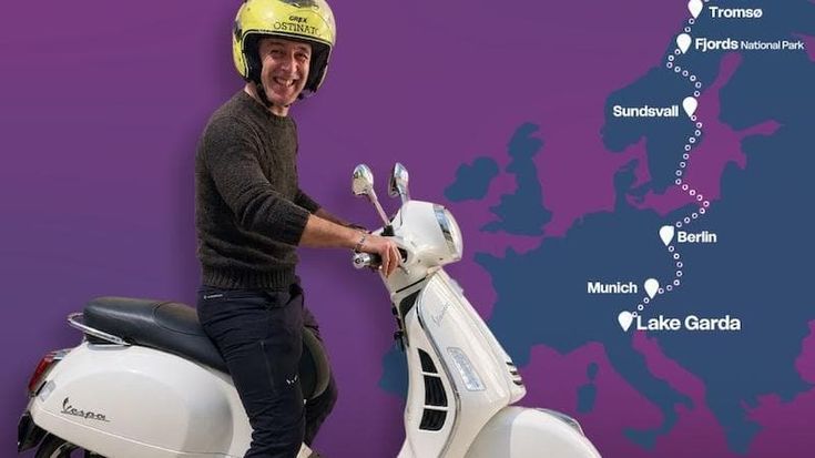 Marco Tenerini da Firenze a Capo Nord in Vespa: così celebra gli 80 anni dell’iconico scooter