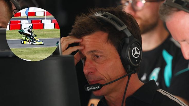 Toto Wolff’s 9-year-old son hit by a kart on the track in Viterbo: scare at the Leopard Circuit
