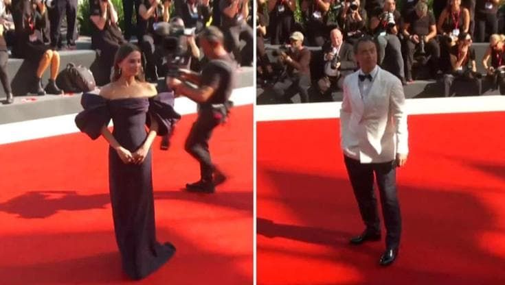Venezia: Jude Law e Alicia Vikander sul red carpet del "Mago del Cremlino"